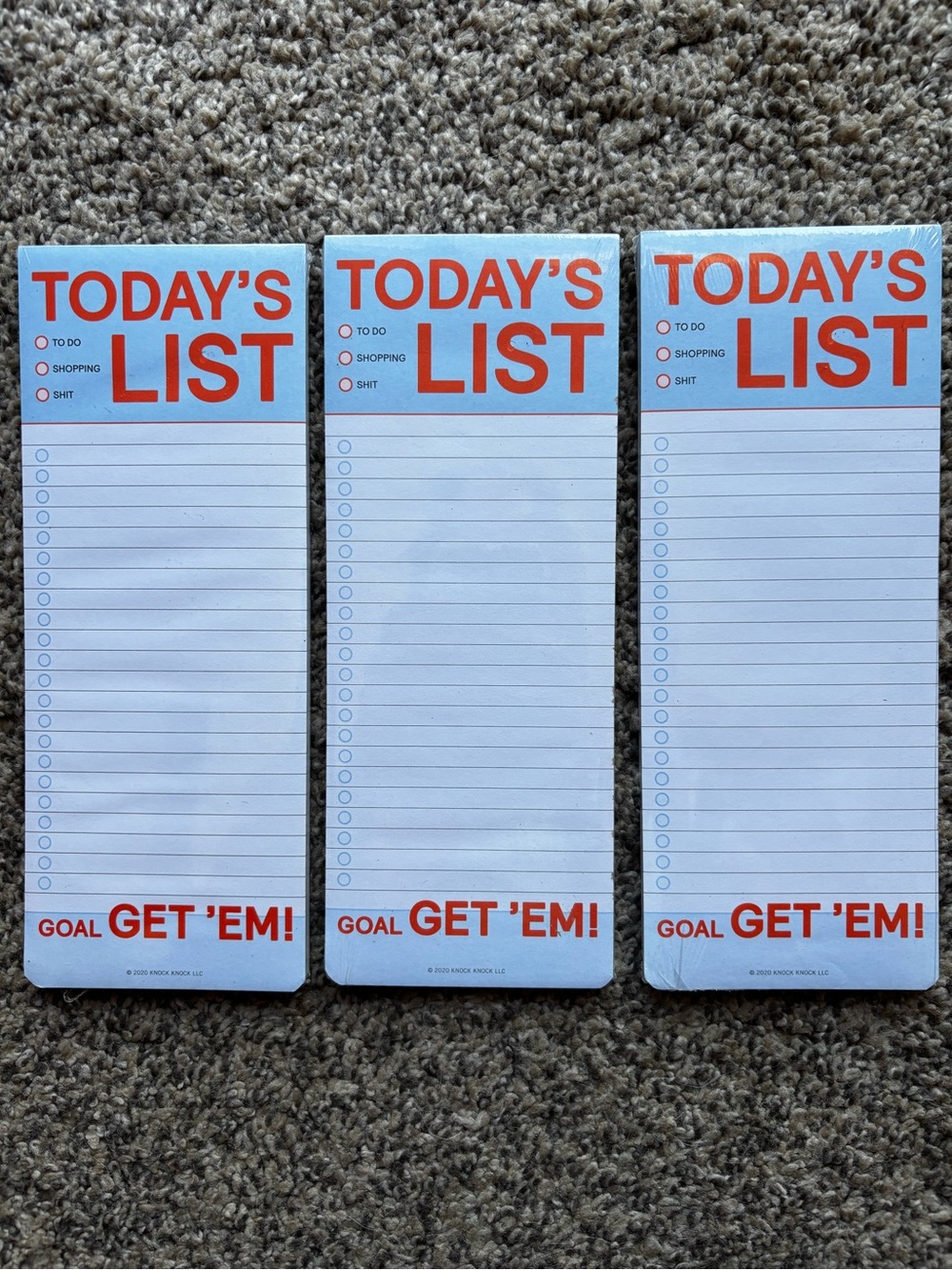 NWT Knock Knock Lot of 4 Notepads 3.5” X 9” - Picture 4 of 6